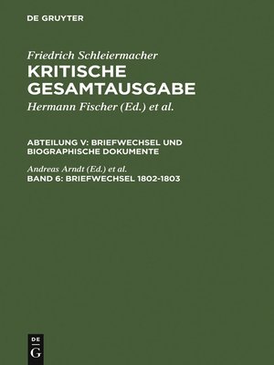cover image of Briefwechsel 1802-1803